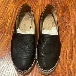 Chanel black espadrilles size 39